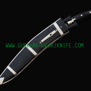 12.5” Dhankute Khukuri Knife - Plain Black